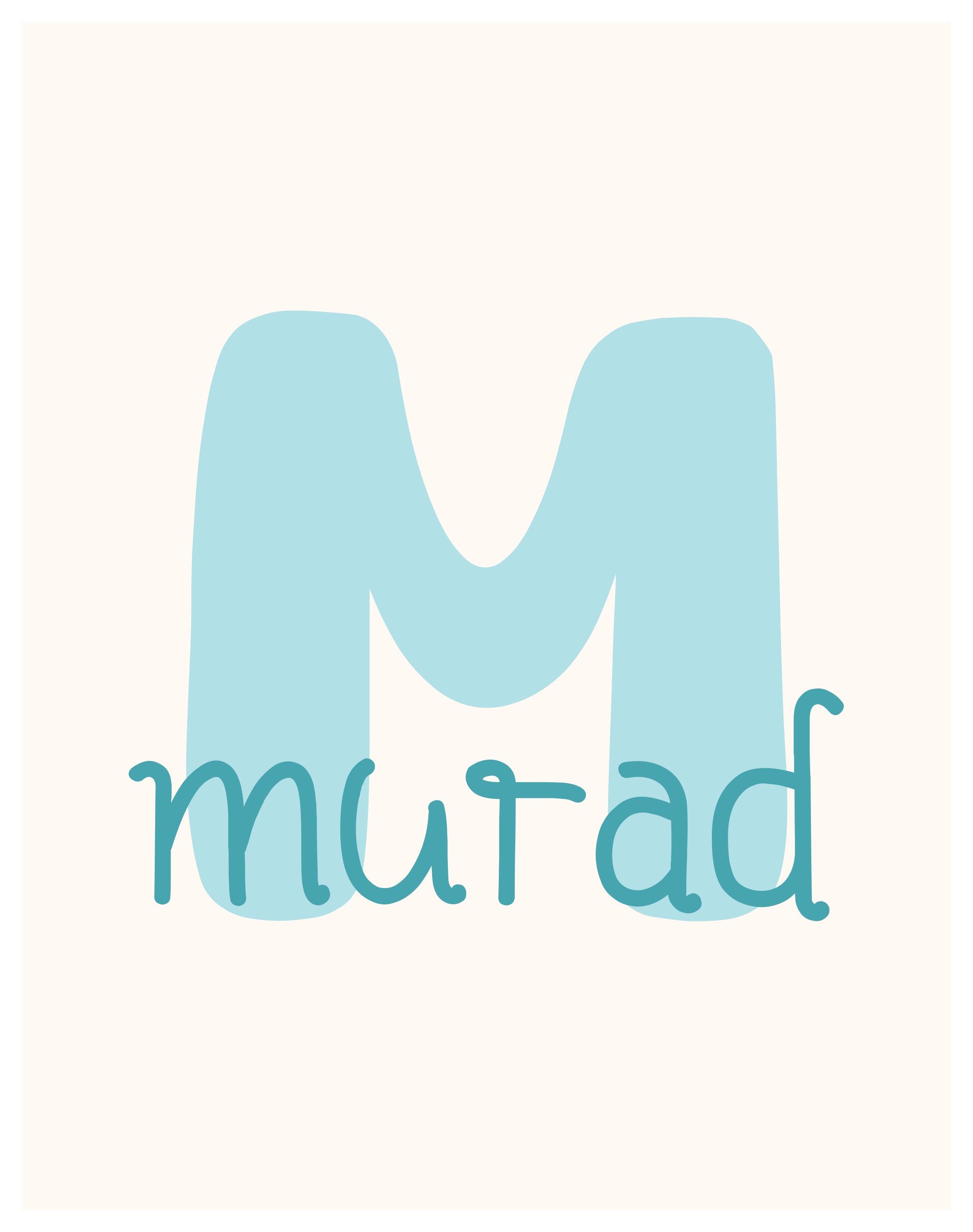 Personalized Baby Initial Print – Digital