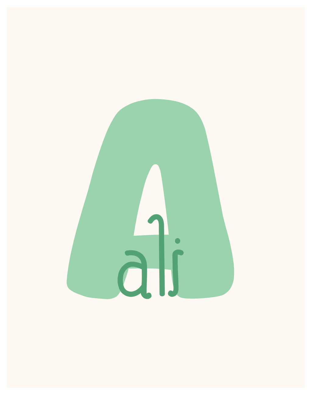 Personalized Baby Initial Print – Digital