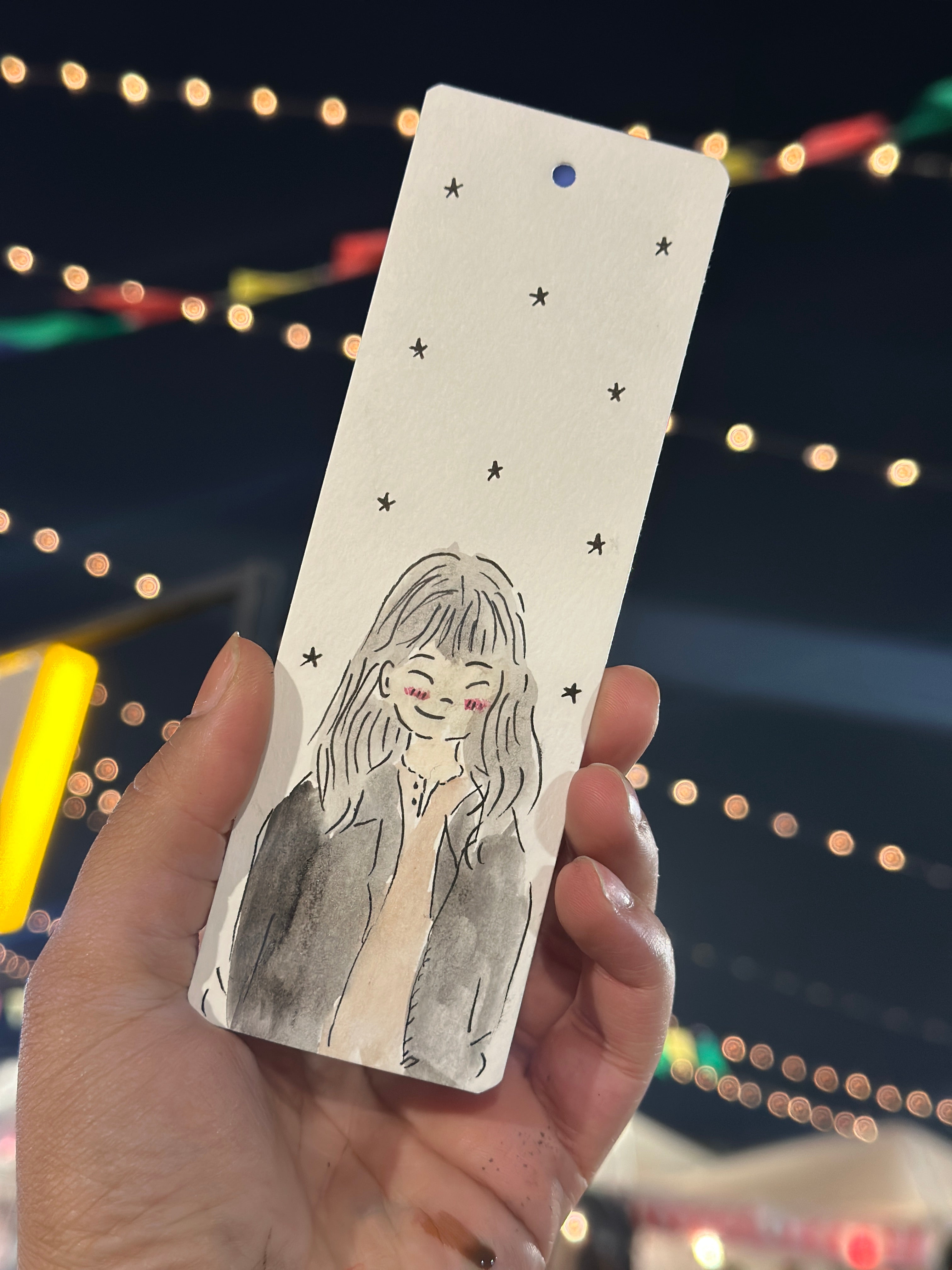 Watercolor Doodle Portraits – Bookmark Size (2” x 5”)