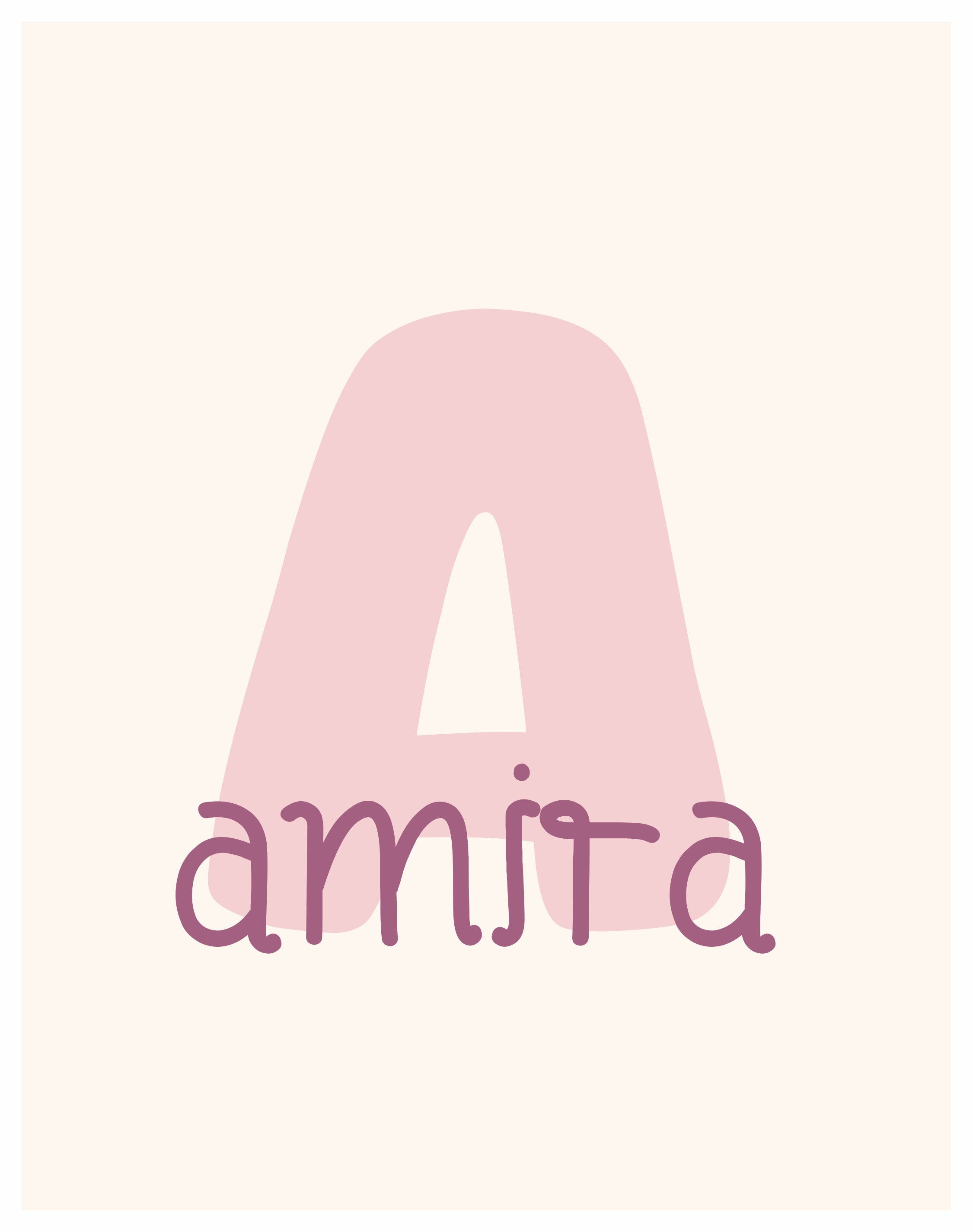 Personalized Baby Initial Print – Digital