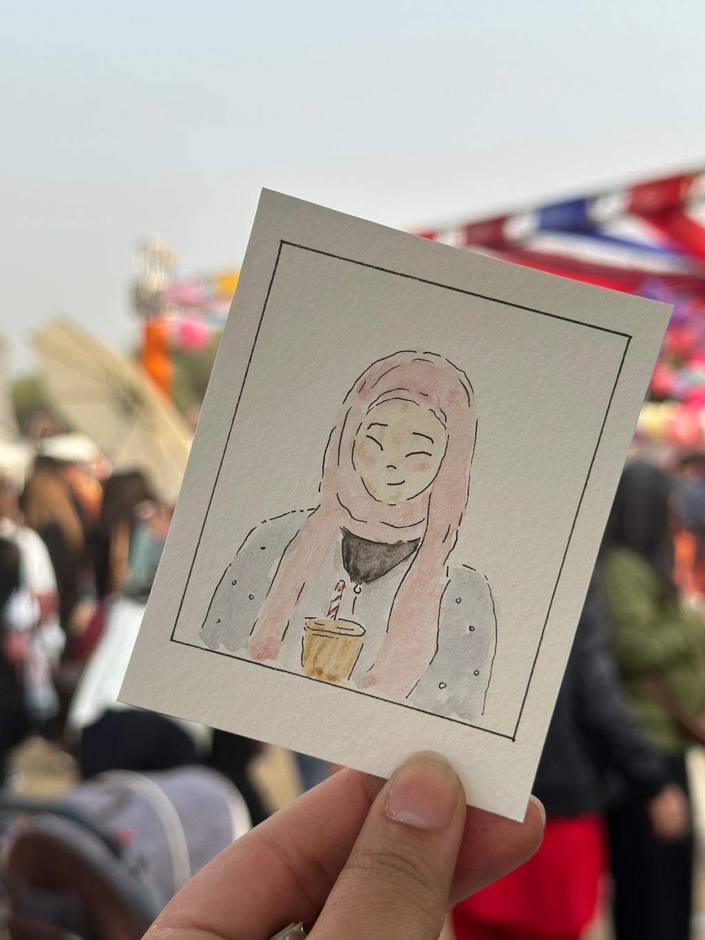 Watercolor Doodle Portraits – Regular Size (5” x 6”)