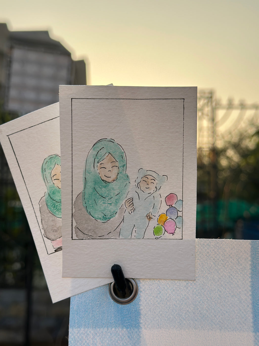 Watercolor Doodle Portraits – Regular Size (5” x 6”)