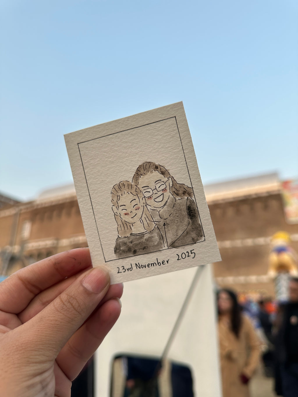 Watercolor Doodle Portraits – Regular Size (5” x 6”)