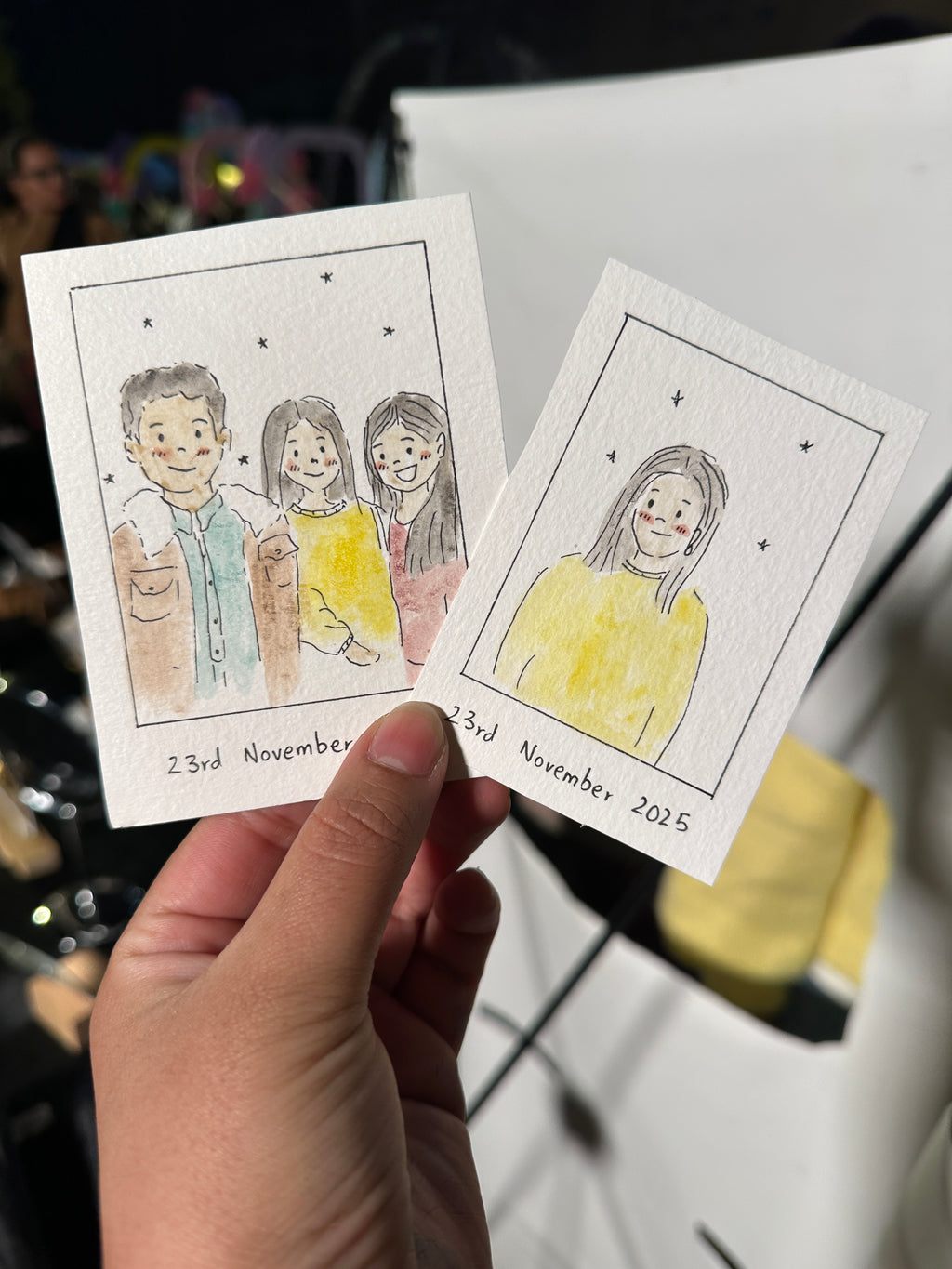 Watercolor Doodle Portraits – Regular Size (5” x 6”)
