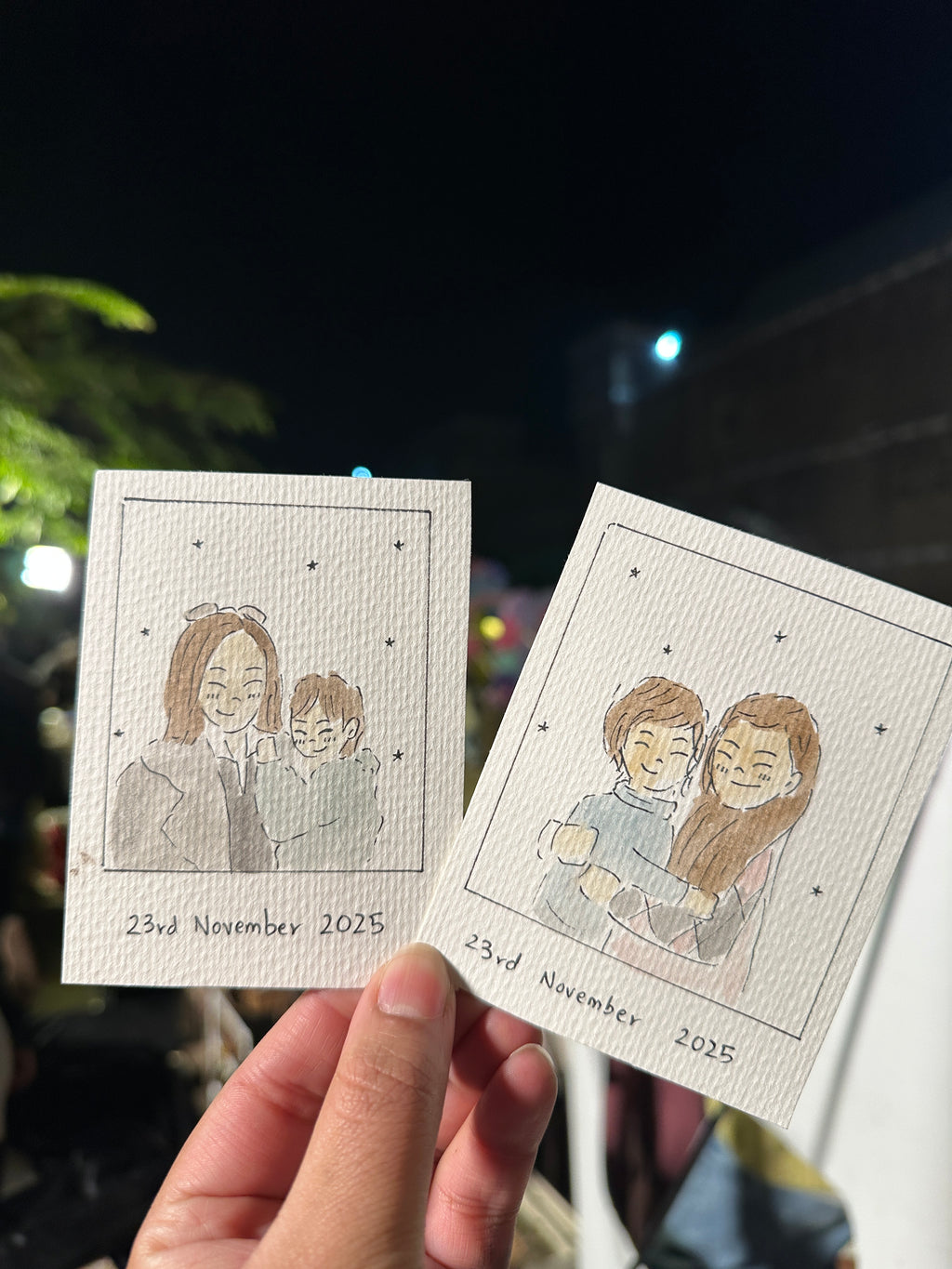 Watercolor Doodle Portraits – Regular Size (5” x 6”)