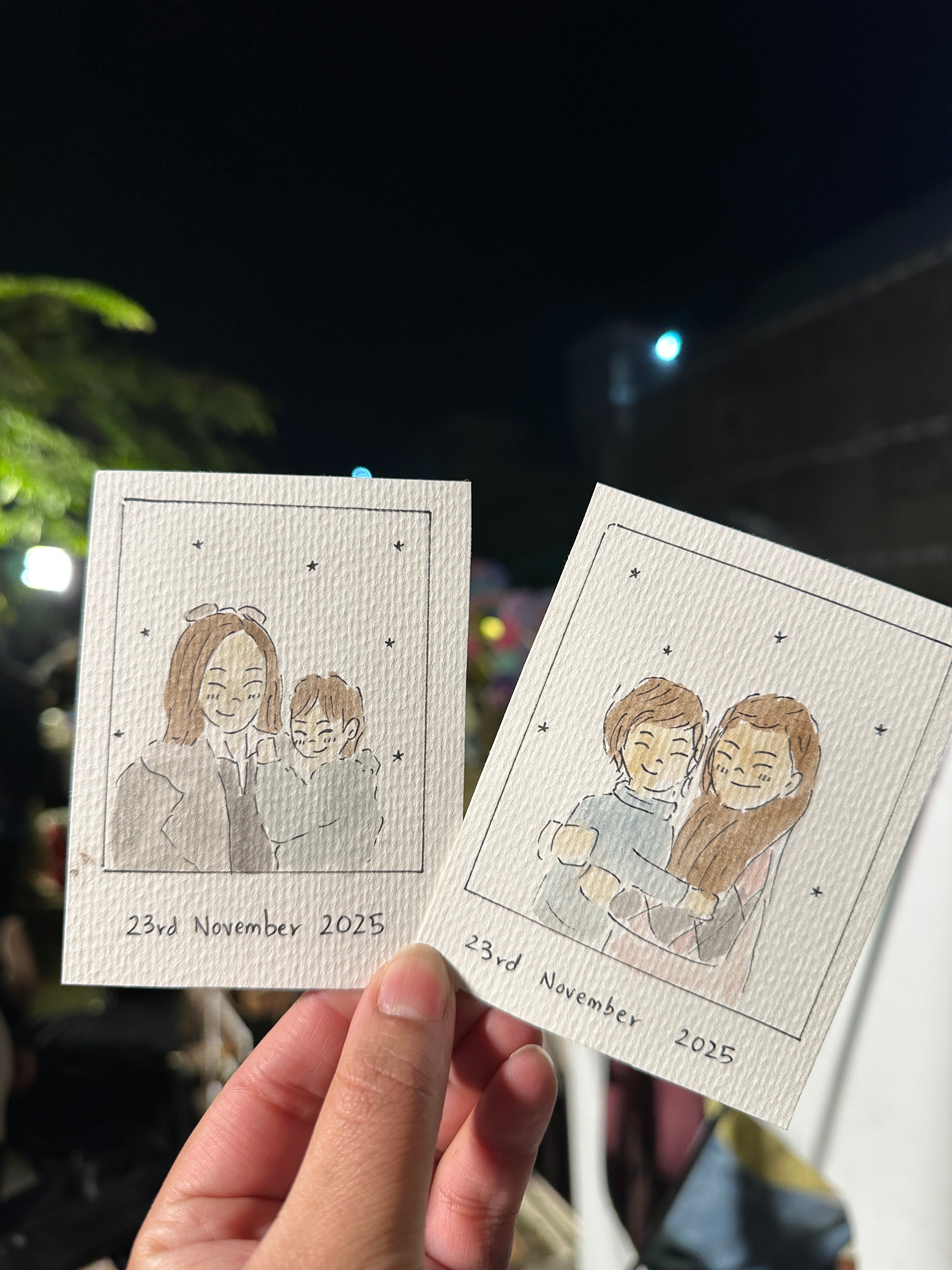 Watercolor Doodle Portraits – Regular Size (5” x 6”)