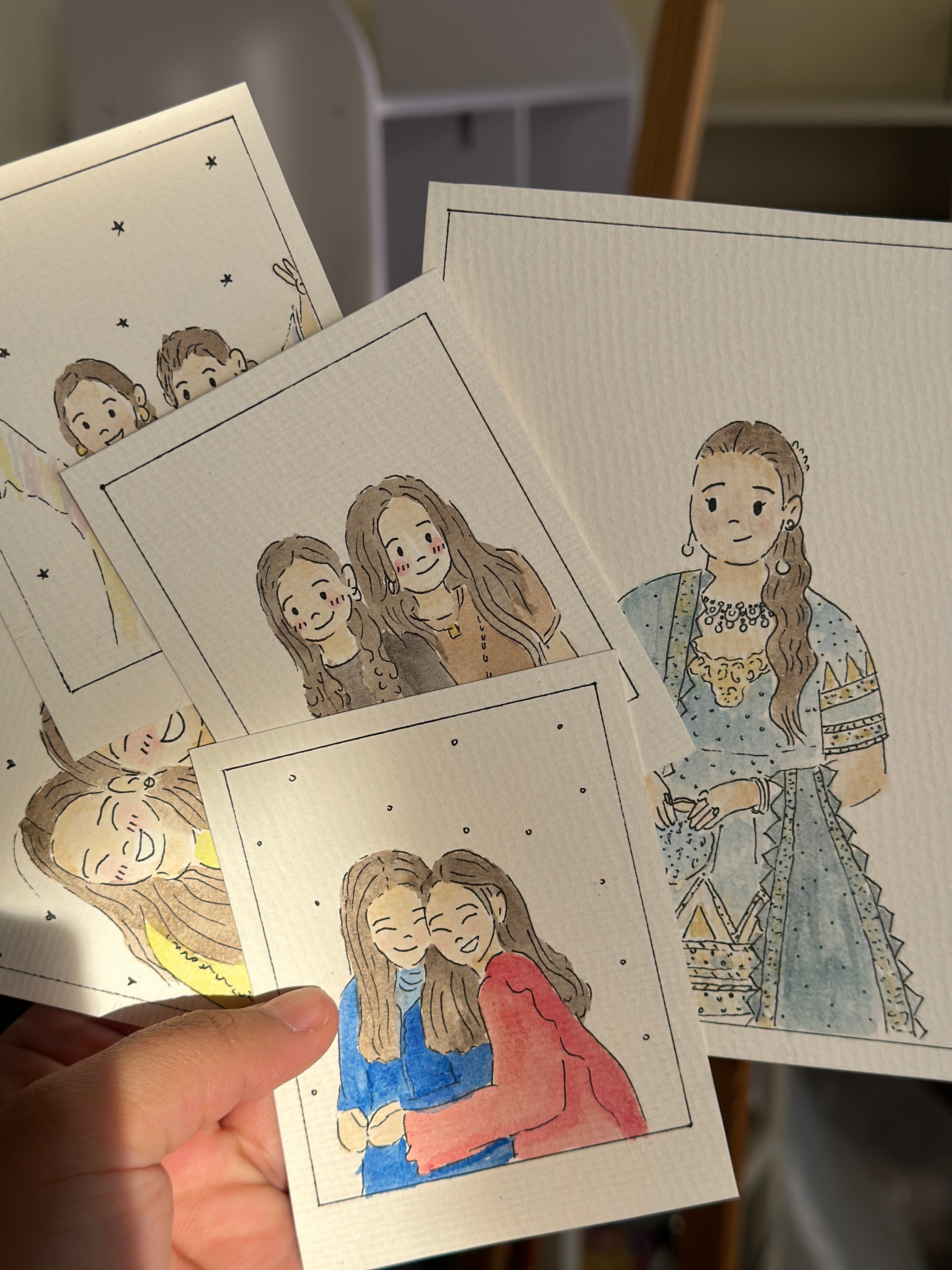 Watercolor Doodle Portraits – Families, Kids, Pets & Couples