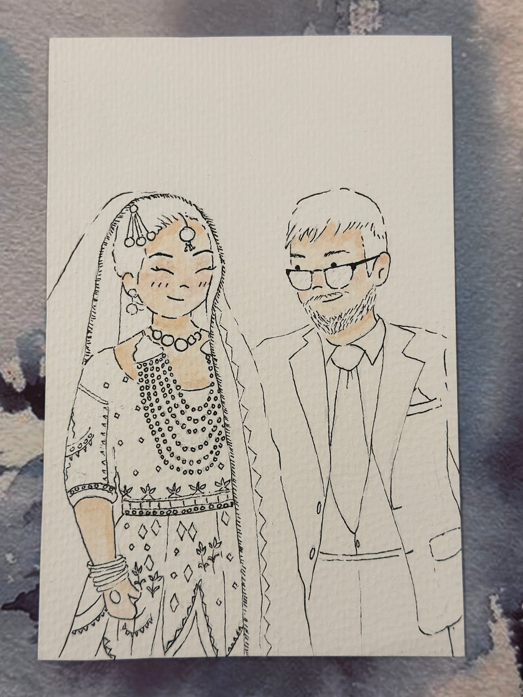 Watercolor Doodle Portraits – Regular Size (5” x 6”)