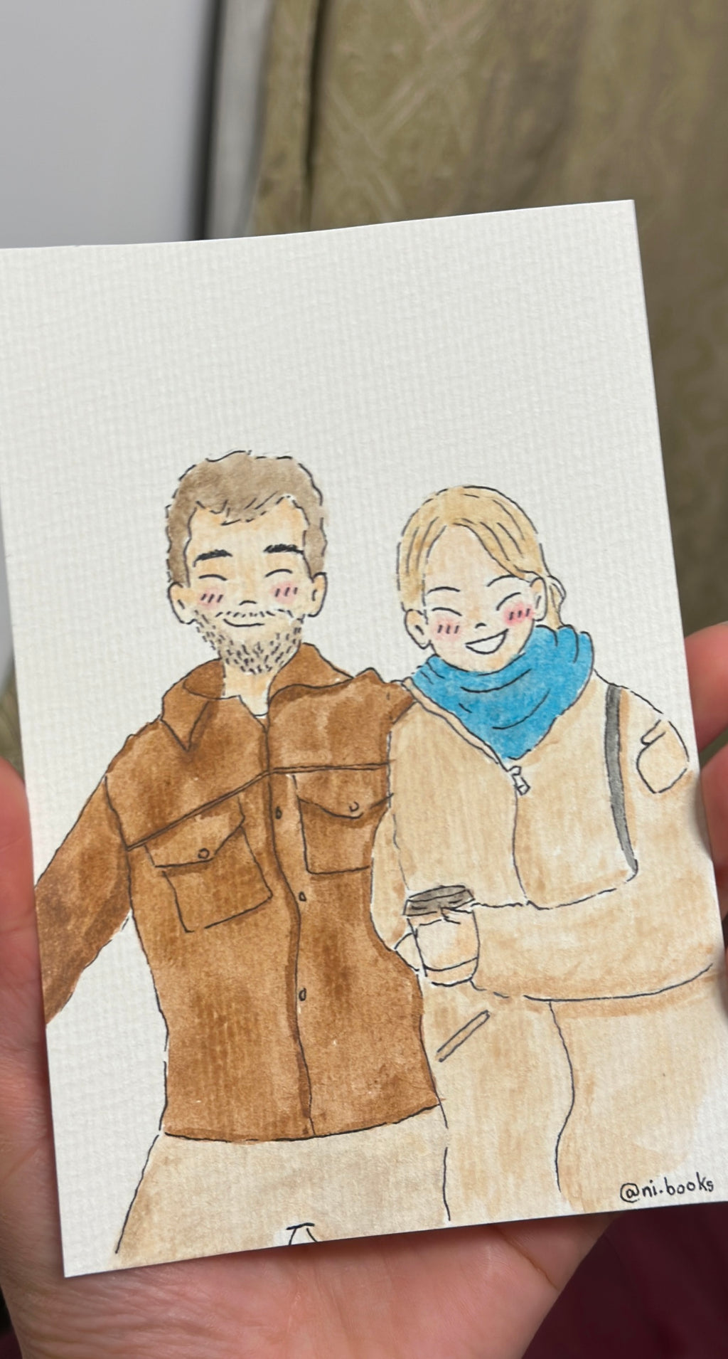 Watercolor Doodle Portraits – Regular Size (5” x 6”)