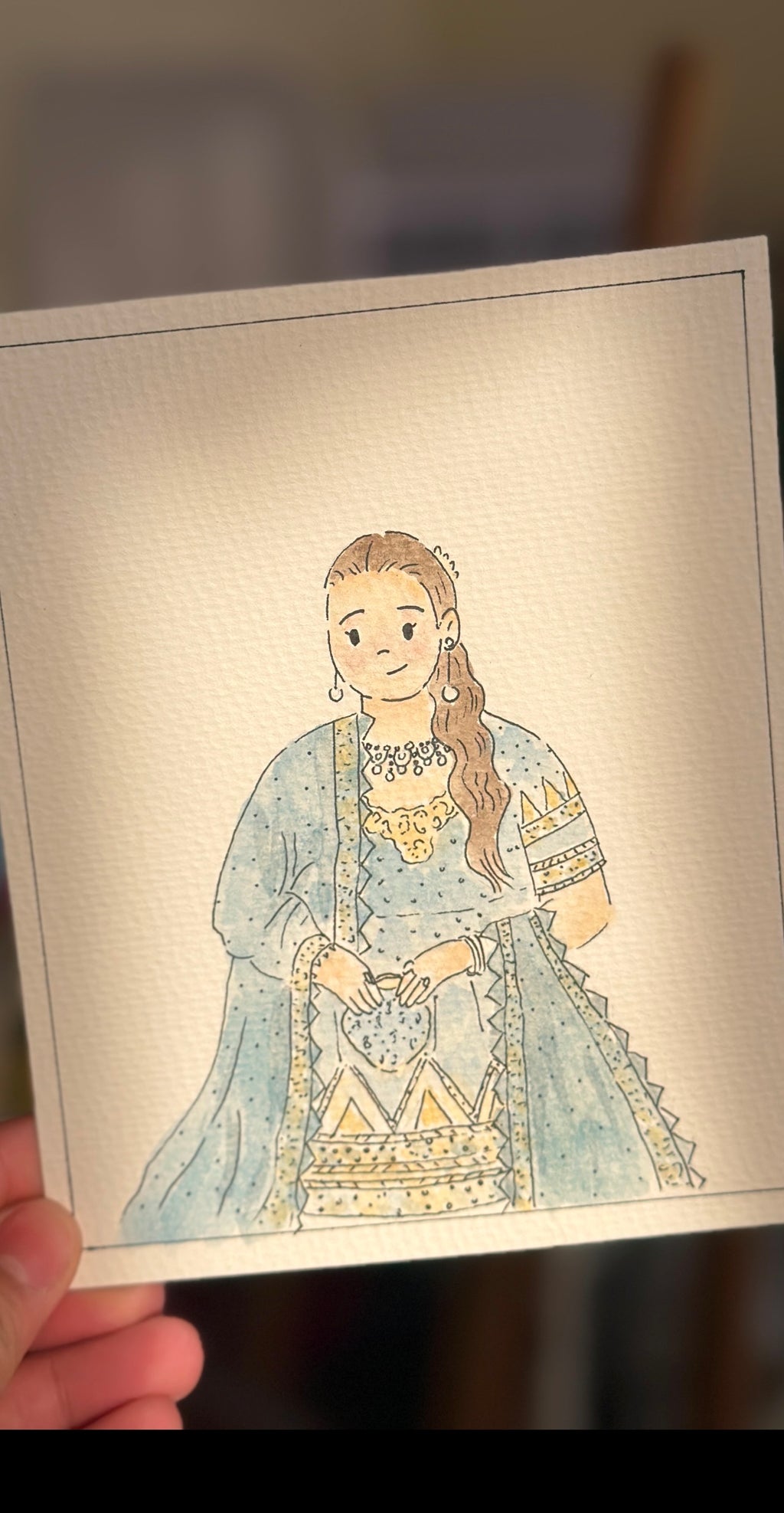 Watercolor Doodle Portraits – Regular Size (5” x 6”)