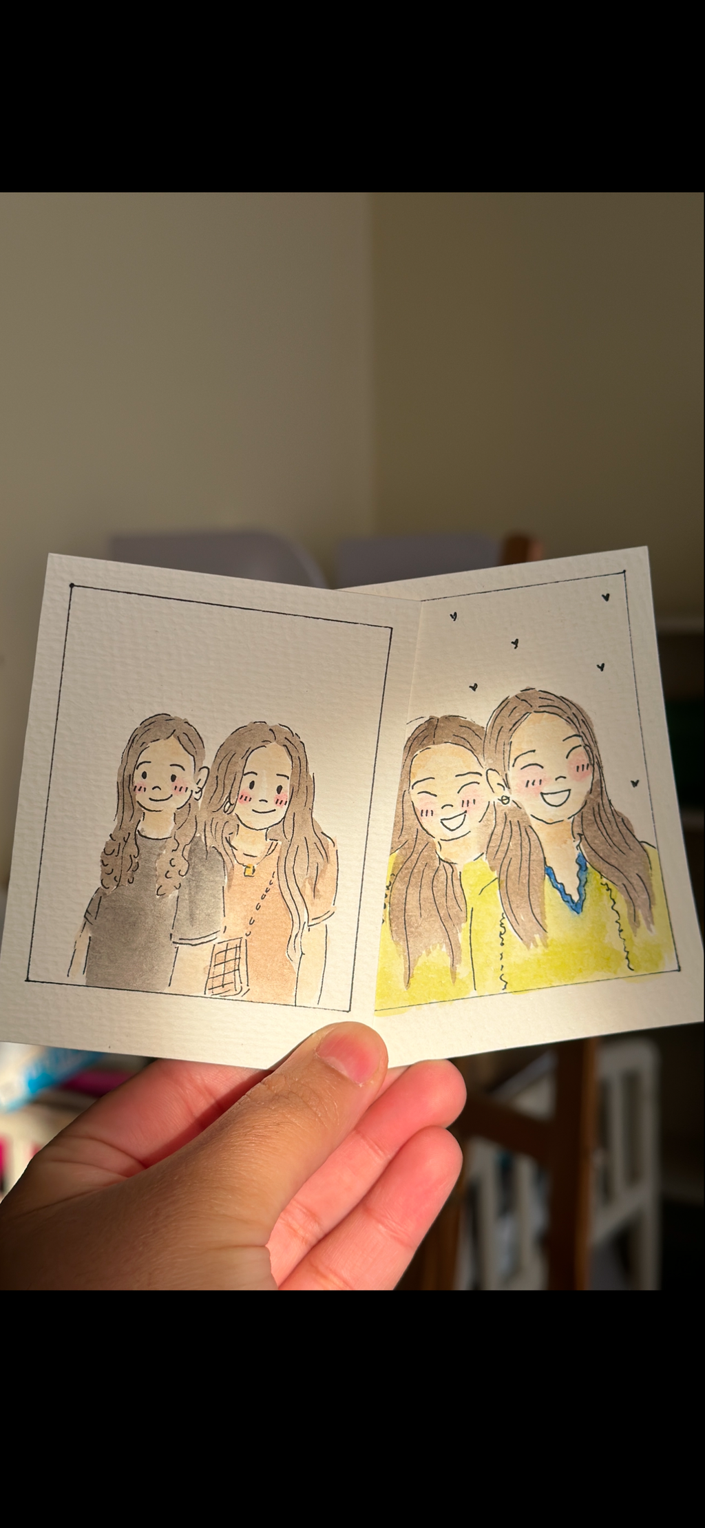 Watercolor Doodle Portraits – Regular Size (5” x 6”)