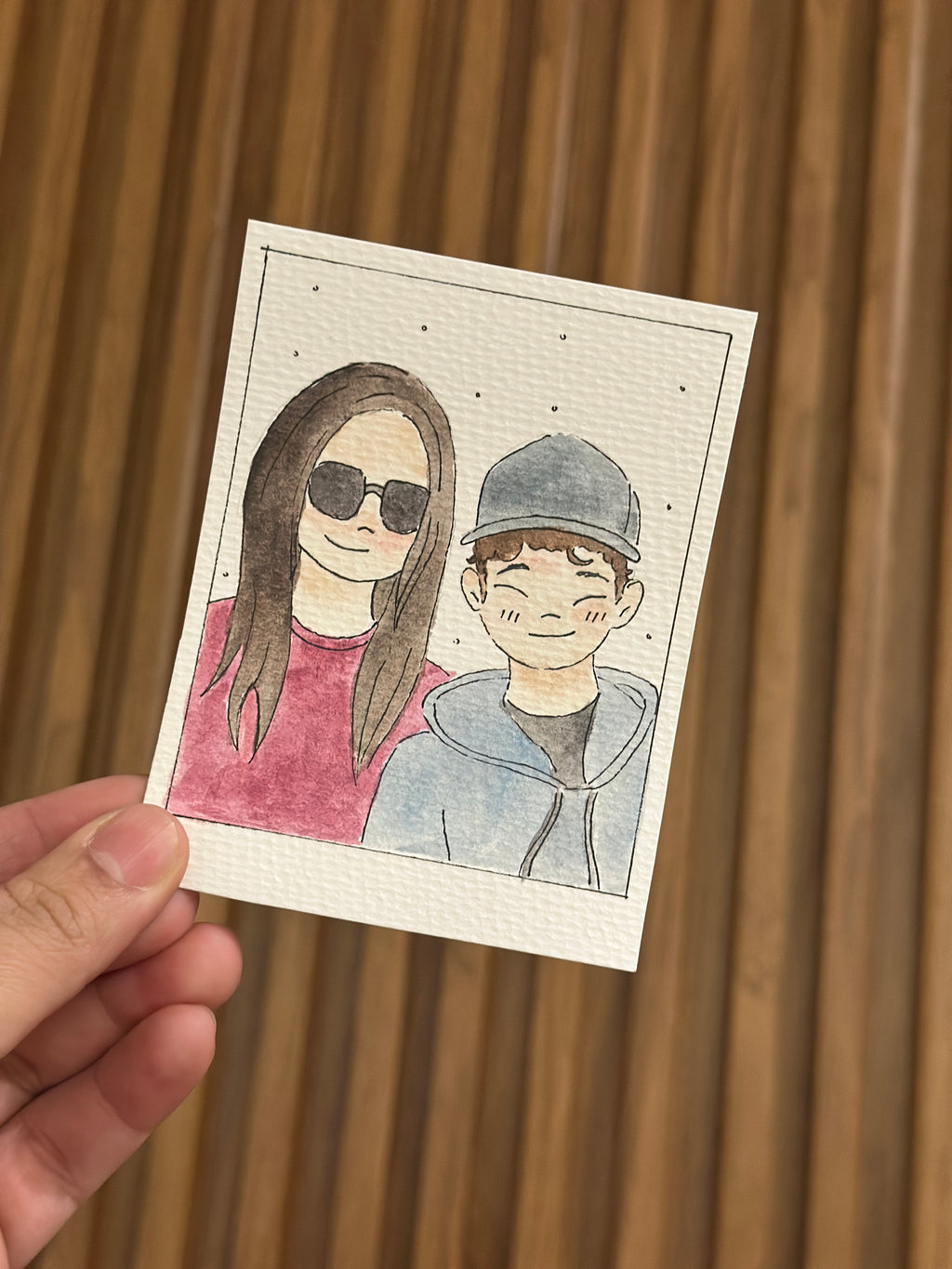 Watercolor Doodle Portraits – Regular Size (5” x 6”)