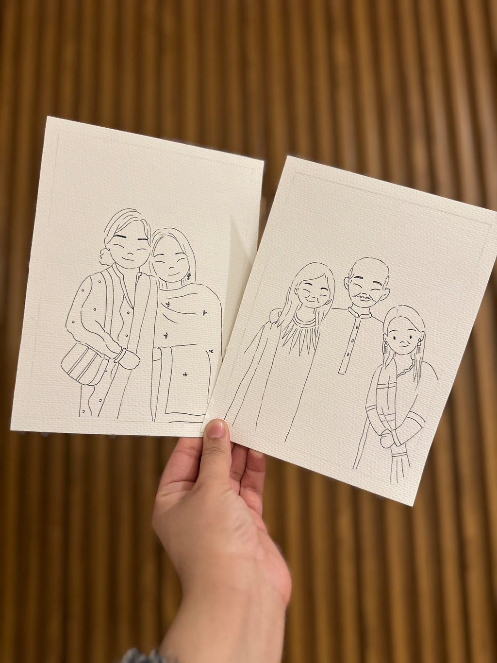 Watercolor Doodle Portraits – Regular Size (5” x 6”)
