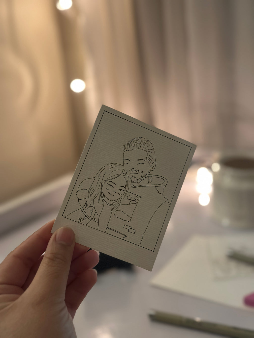 Watercolor Doodle Portraits – Regular Size (5” x 6”)
