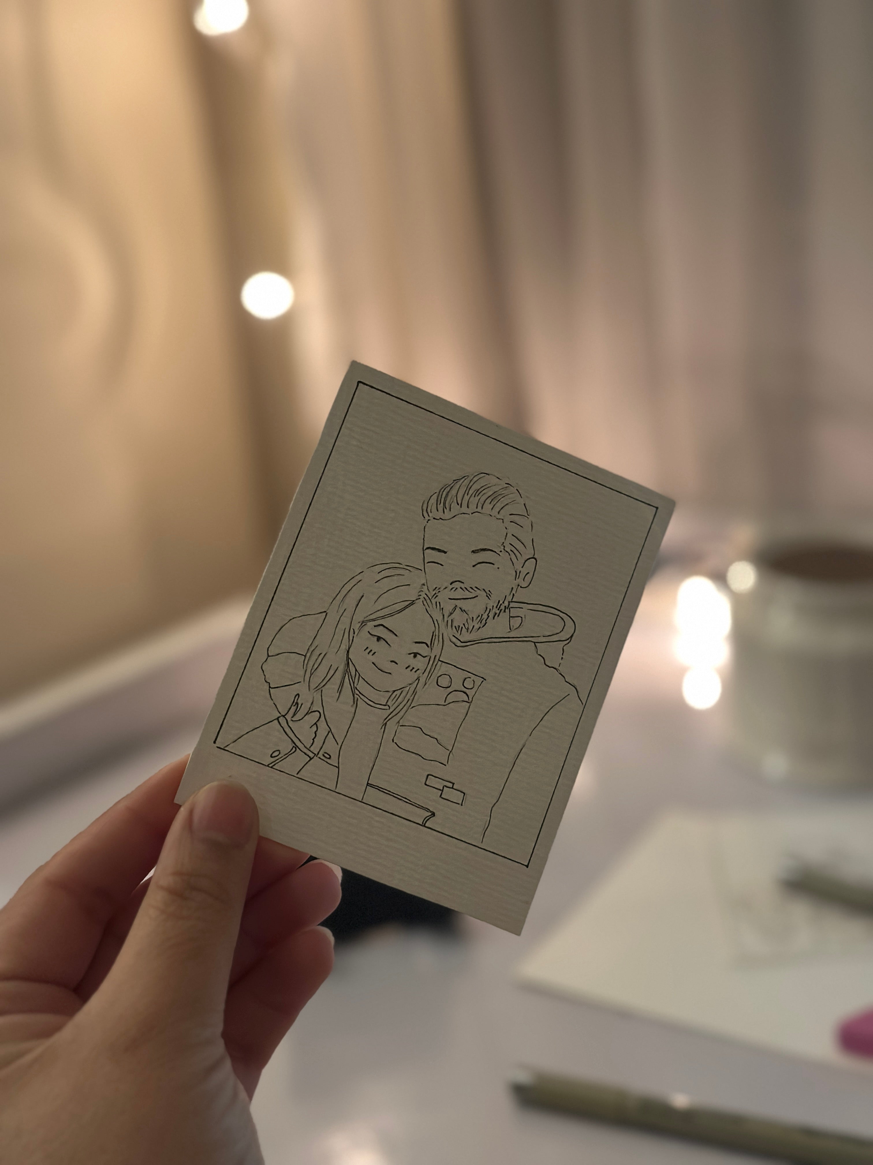 Watercolor Doodle Portraits – Regular Size (5” x 6”)